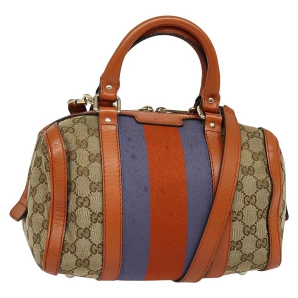 GUCCI GG Canvas Hand Bag 2way Beige Gold 269876 Auth 141858 - Picture 2 of 16